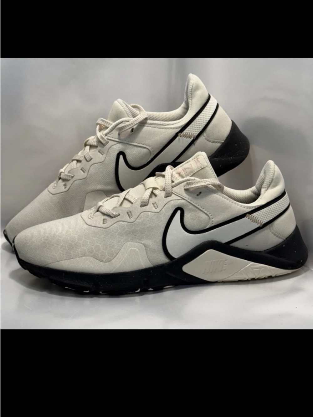 Nike Women's 9 Legend Essential 2 Sail Black Athletic Running Shoes Sneakers